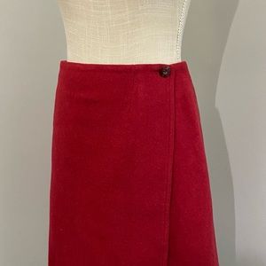 Red Wool Skirt size 8 Style & Co